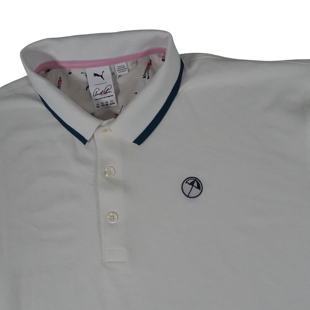 Arnold Palmer PUMA Performance Umbrella Stripe Golf Polo Shirt Men's XXL